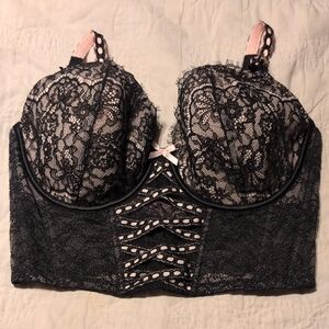 NWOT Dream Angels Black Lace Bralette